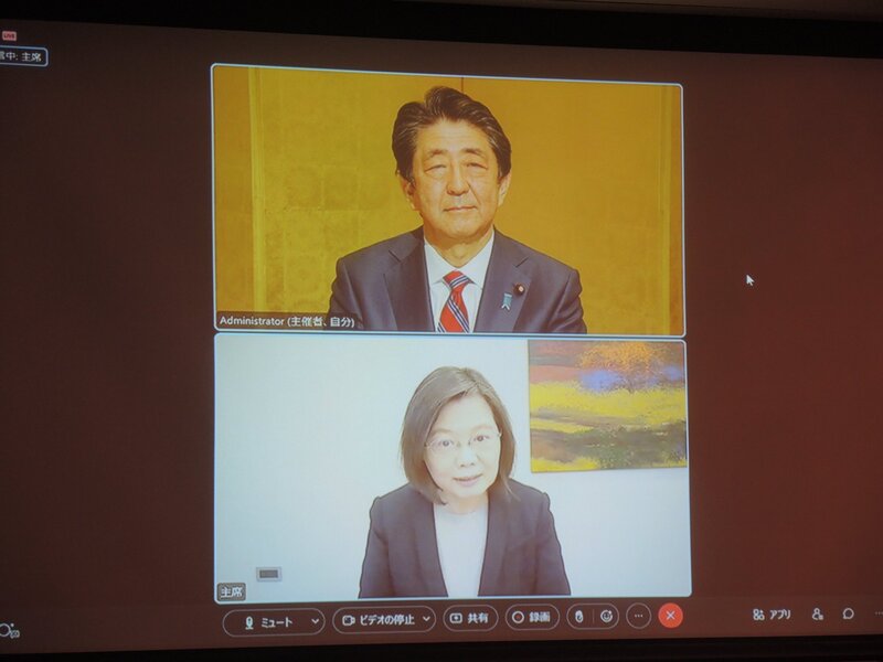 対外関係（2022-04-06）蔡英文・総統、安倍元首相とリモート対談