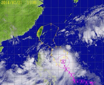 台風10号、23日に台湾上陸の可能性高まる