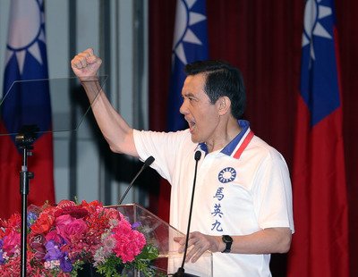 馬・総統、「国民党は台湾地元の政党」と強調