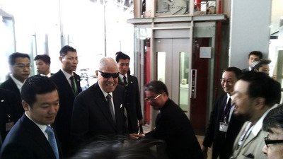 李登輝・元総統が日本の大阪に到着