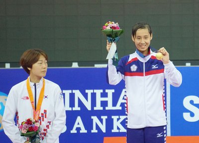 アジア大会、テコンドー女子53キロ級で金
