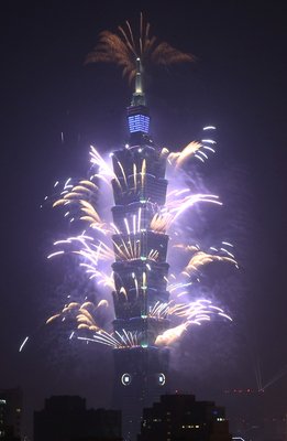 台北101の年越し花火、今年が最後か