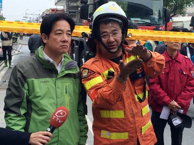 頼・台南市長：犠牲者100人超える恐れ