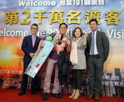 台北101展望台、参観者2千万人に