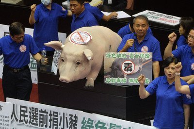 行政院「米豚肉解禁問題は存在せず」
