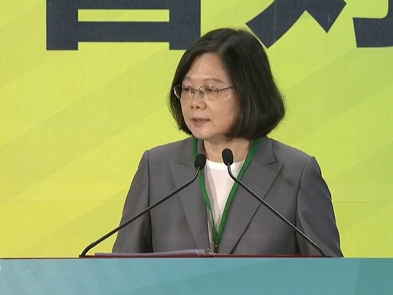 蔡・総統、民進党大会で団結呼び掛け