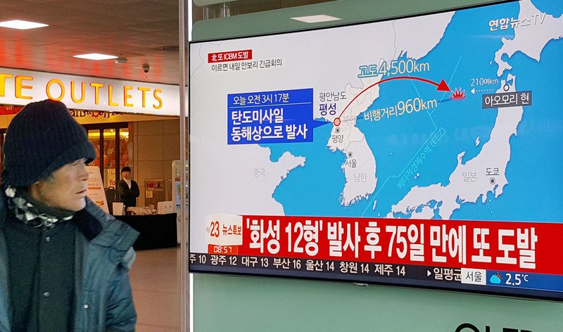 北朝鮮が再びミサイル、総統が対応を指示