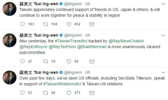 米下院で台湾旅行法可決、高官の交流強化