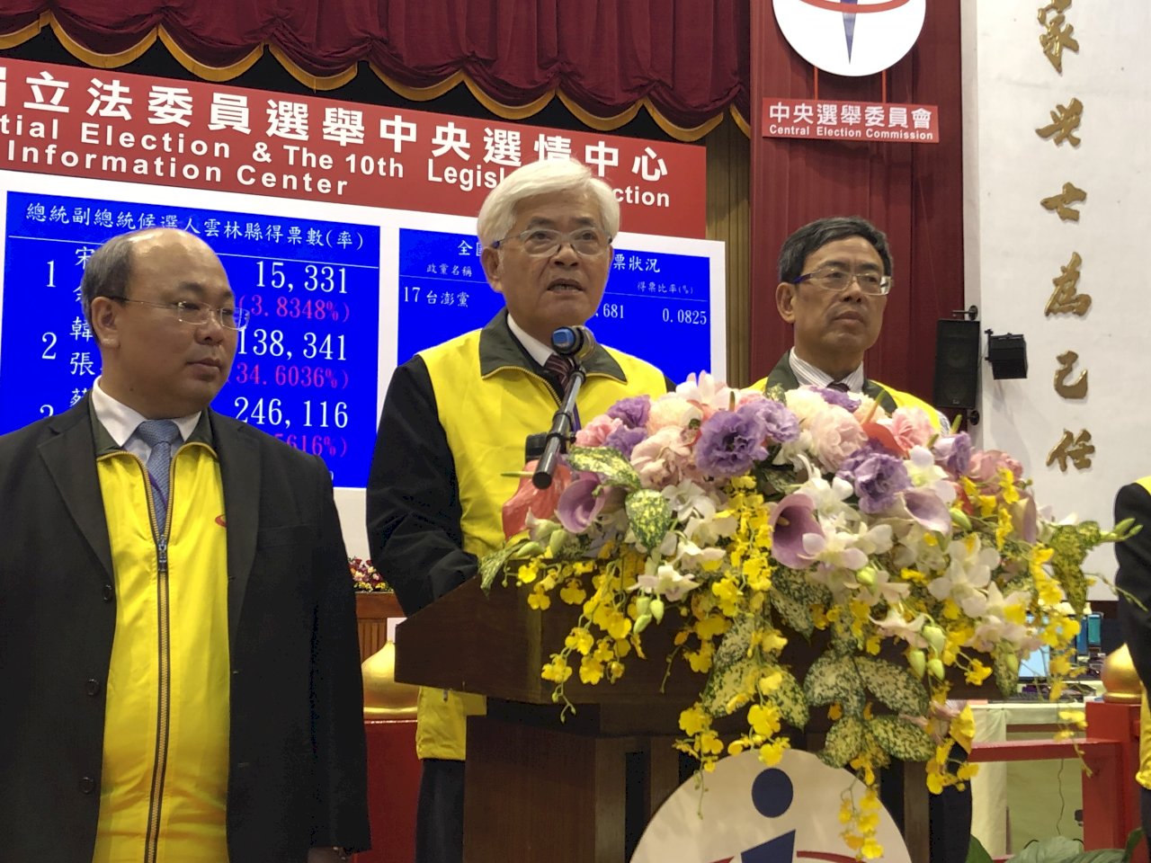蔡・総統が再選、民進党国会で過半数、投票率74.9％
