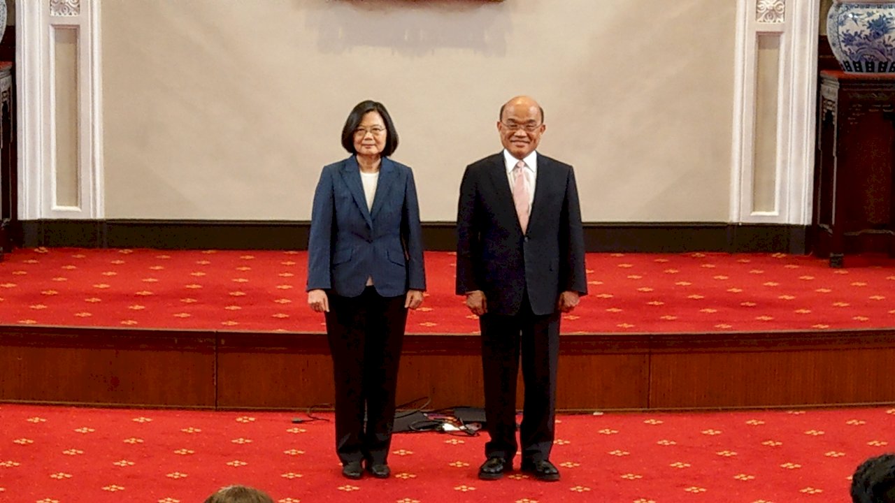 蔡・総統、蘇貞昌・行政院長の続投発表
