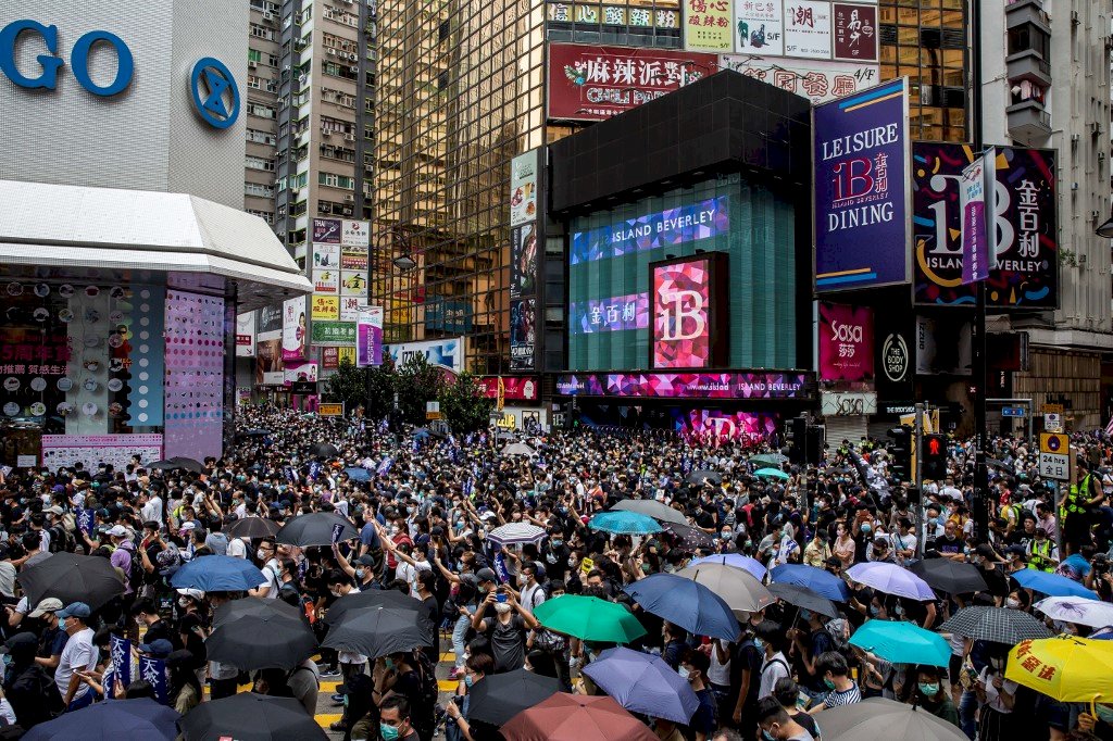 「香港版国家家安全法」反対デモを支持、蔡英文・総統