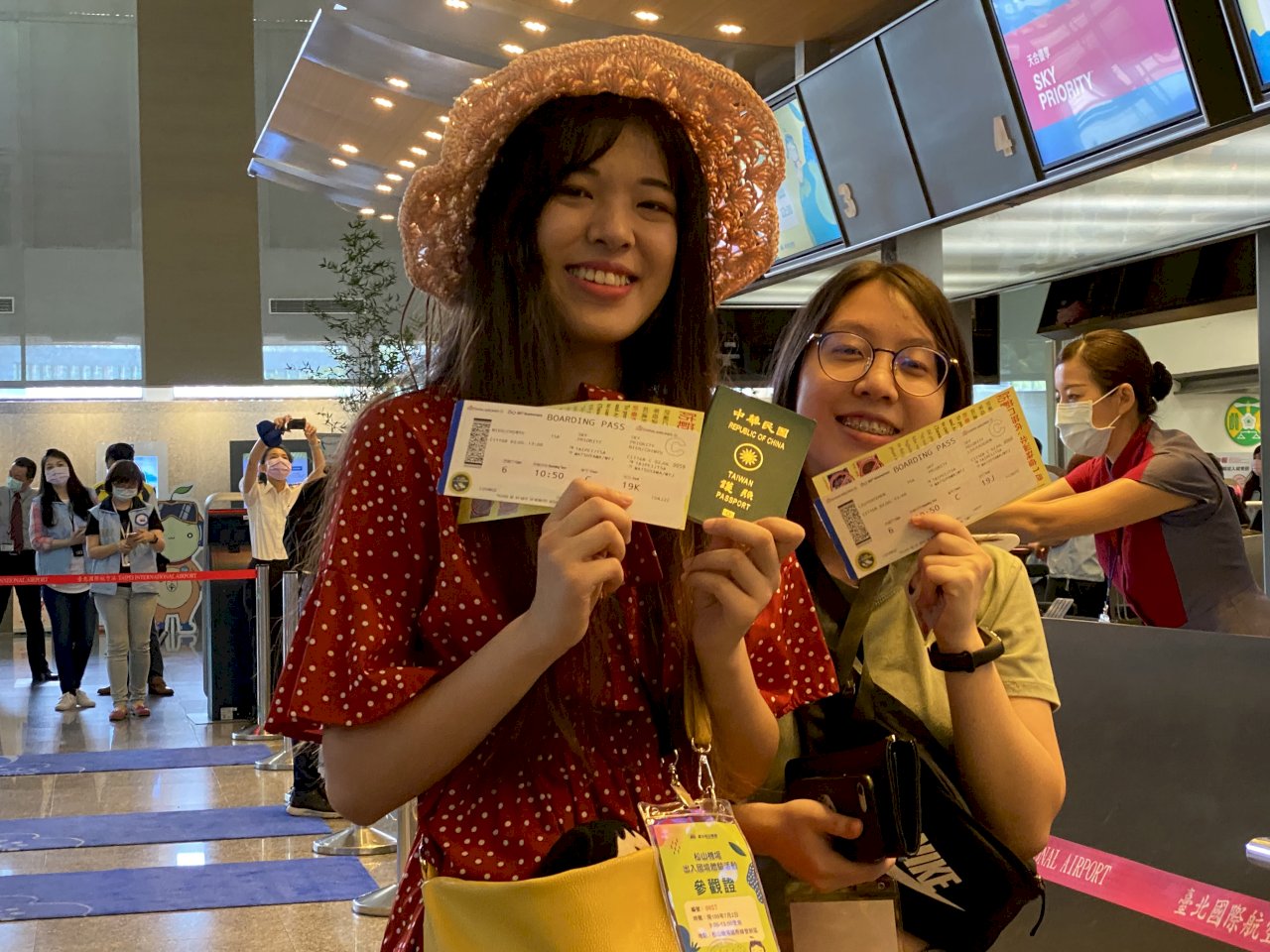 台北・松山空港で“擬似出国体験”