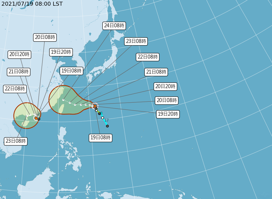 台湾、22日か23日にも台風警報か