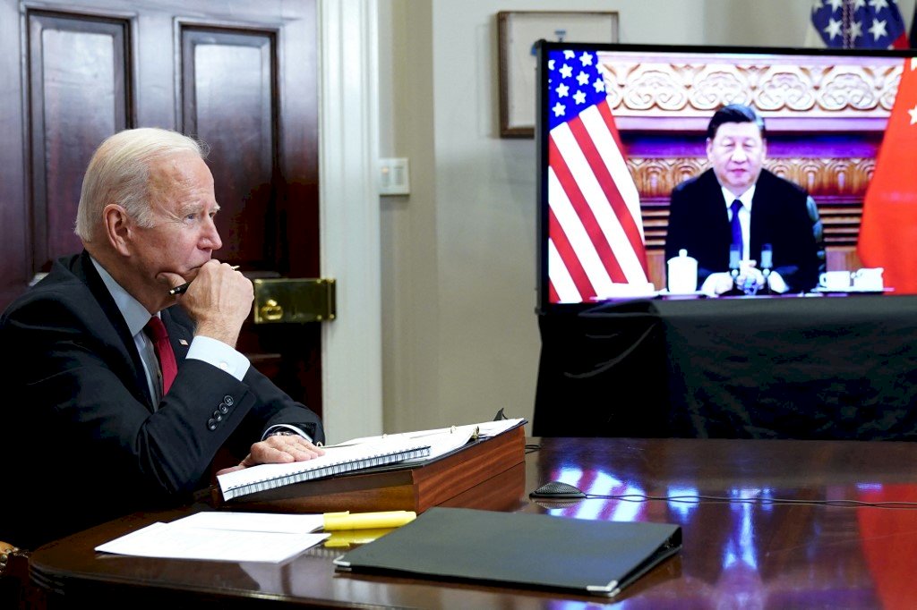 米中首脳会談、バイデン氏「一方的現状改変に断固反対」
