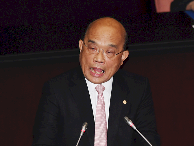 行政院：屈辱と譲歩だけでは平和が得られず　主権を固く守る