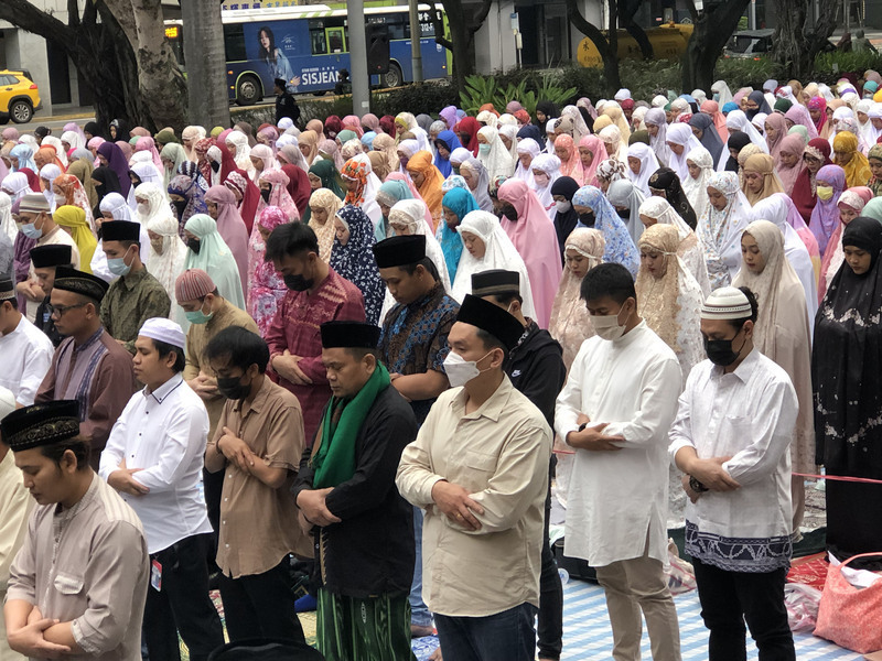 インドネシア出稼ぎ労働者、台湾で断食明け大祭開催　両岸の平和を祈願