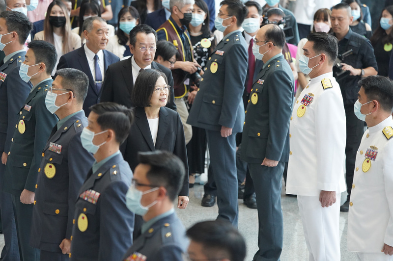 蔡・総統：国軍全体のレベルアップに期待