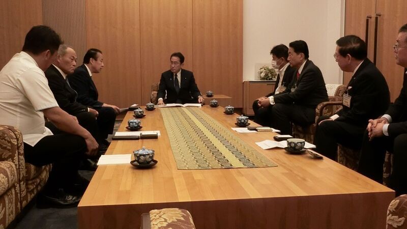 日台共栄首長連盟が岸田首相を訪問　日本版の台湾関係法制定に期待