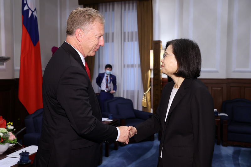 蔡英文・総統、台米二重課税防止協定の締結に期待