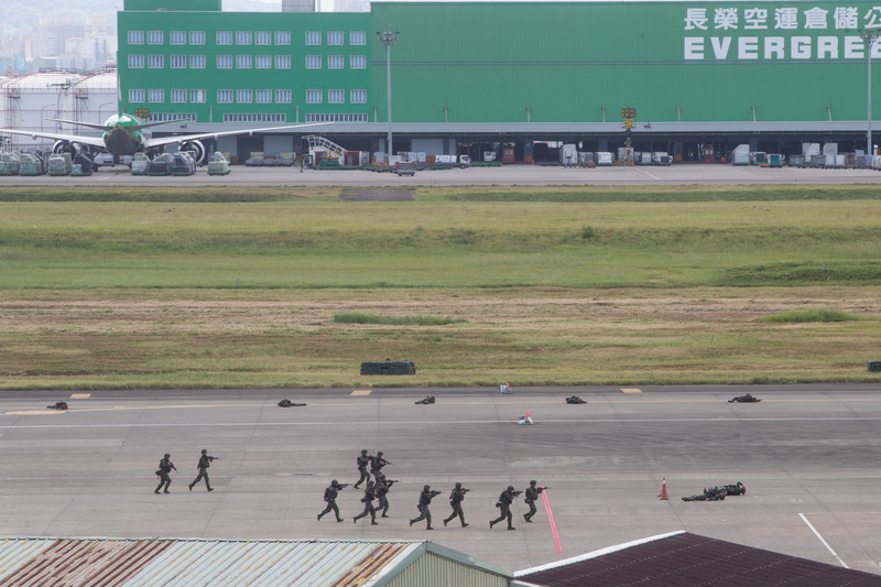 漢光39号演習に先立ち、桃園空港で予行演習実施
