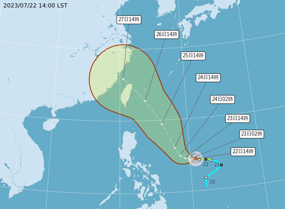 中央気象局、早ければ25日にも台風5号の海上・陸上警報を発令