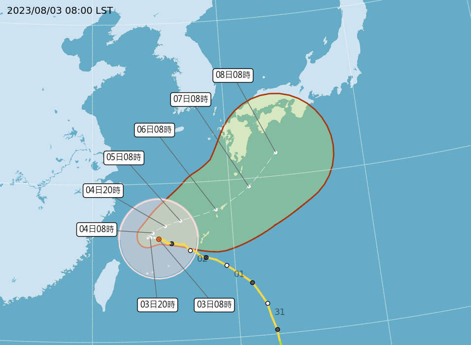 台風6号が3日深夜に最も接近　中南部は豪雨に注意