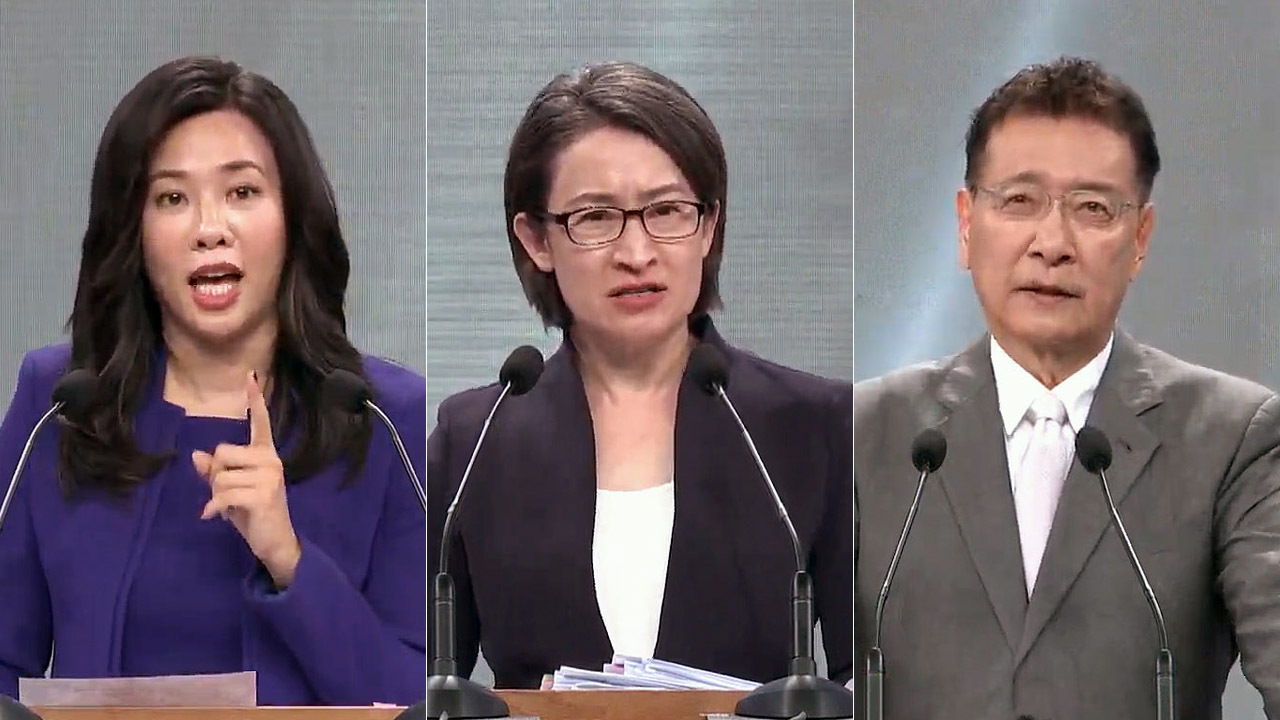 副総統候補テレビ討論会、少子化や労働保険の解決策を提案