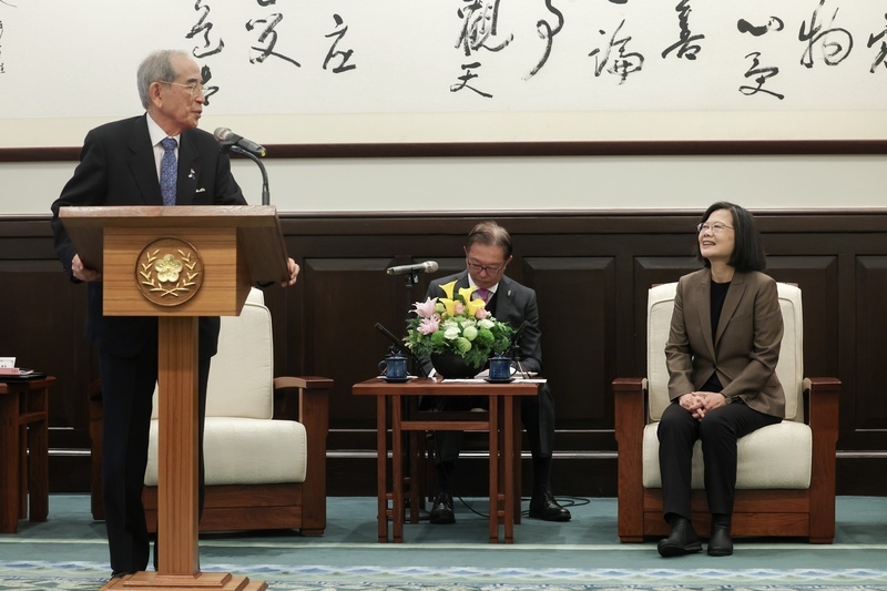 蔡・総統が日台交流協会の大橋会長の表敬を受ける　台日のさらなる連携強化に期待