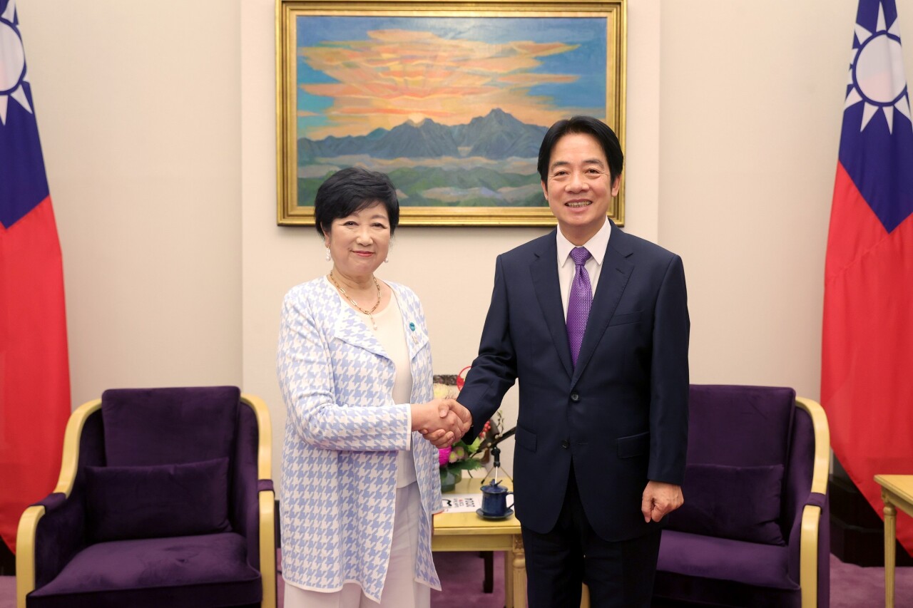 小池東京都知事の表敬を受け、頼清徳・副総統：台湾海峡の現状と地域の平和維持に努める