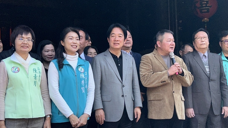頼・副総統が台湾中部の廟を参拝、台湾のために祈願