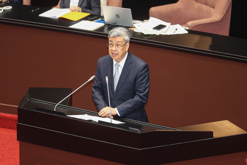 陳建仁・行政院長が施政報告、十分な給電を前提にグリーンエネを最大化