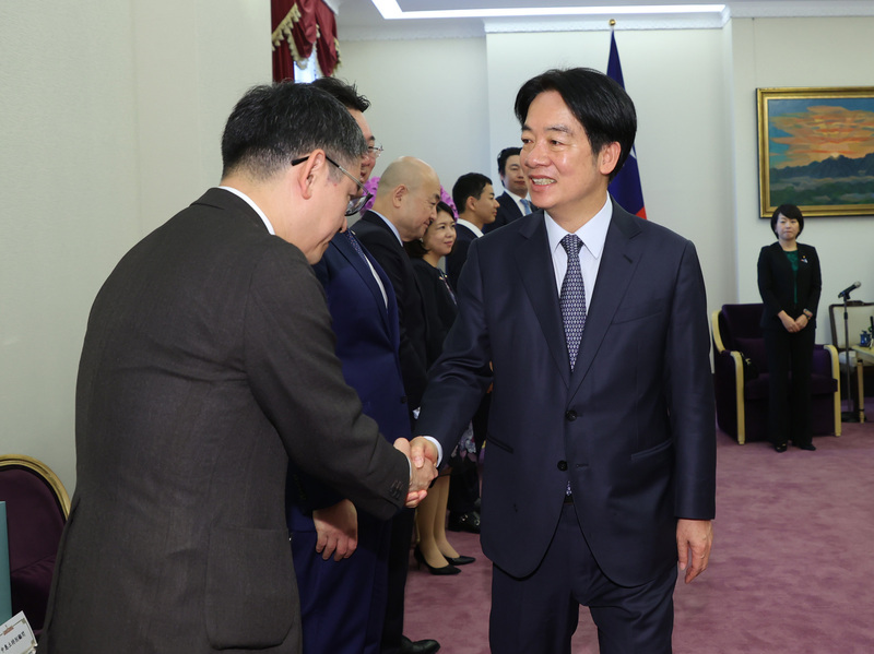 日本自民党青年局訪問団の表敬受ける、頼・副総統：台日の連携強化に期待
