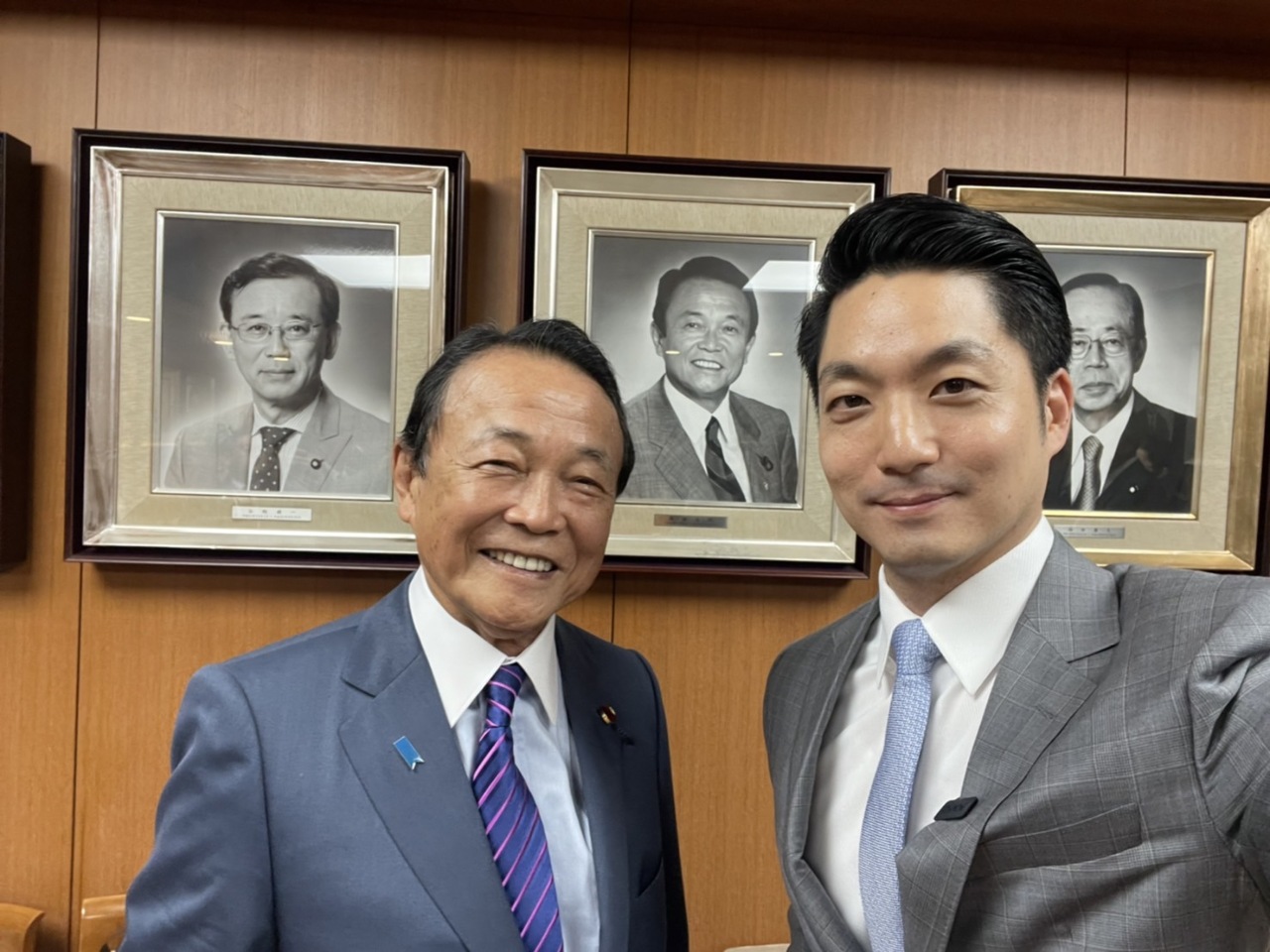 蒋万安・台北市長が麻生太郎・自民党副総裁を表敬　「オレたちは仲間だ」