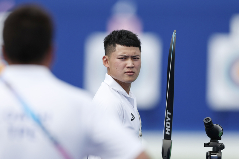 パリ五輪アーチェリー男子個人、湯智鈞は2回戦で敗れる