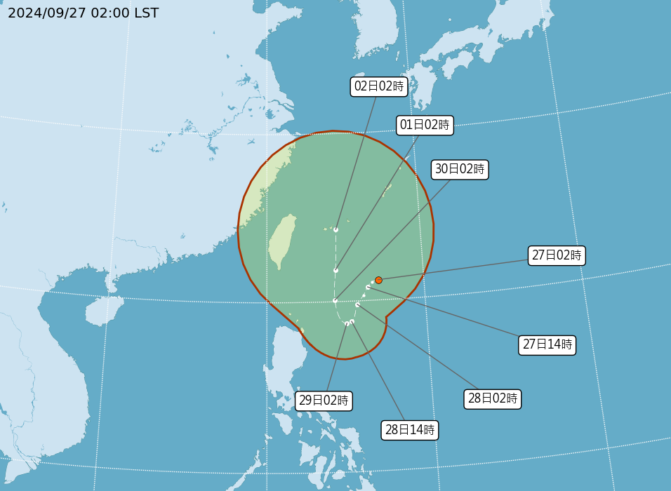 9/27 熱帯低気圧が台風に変わる恐れ　9/30から台湾に影響か