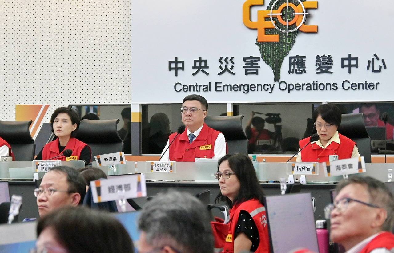 【台風情報】行政院：全力で国民の安全と重要なインフラを守る