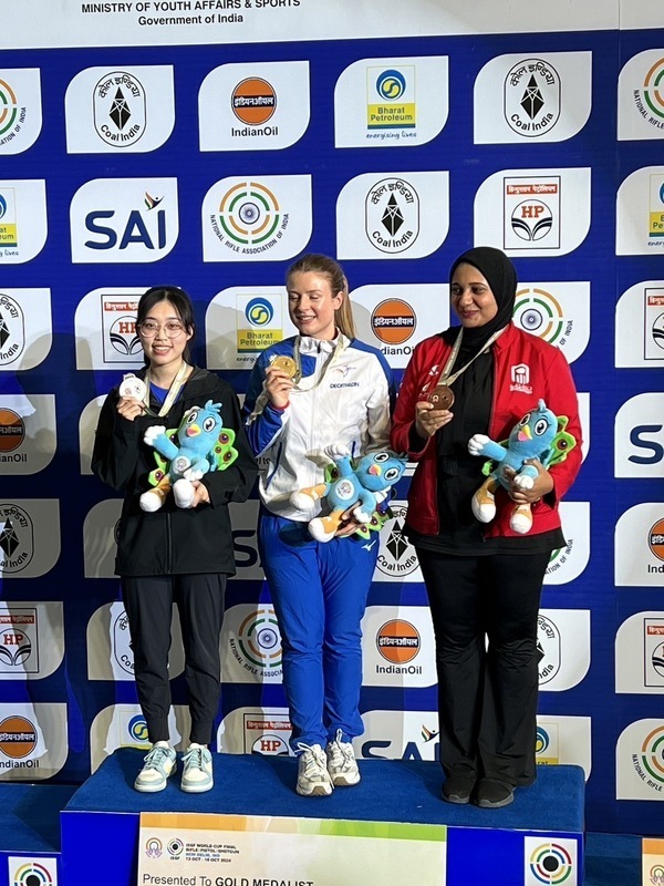 射撃ワールドカップファイナル、劉恆妤・選手が女子10mエアピストルで銀