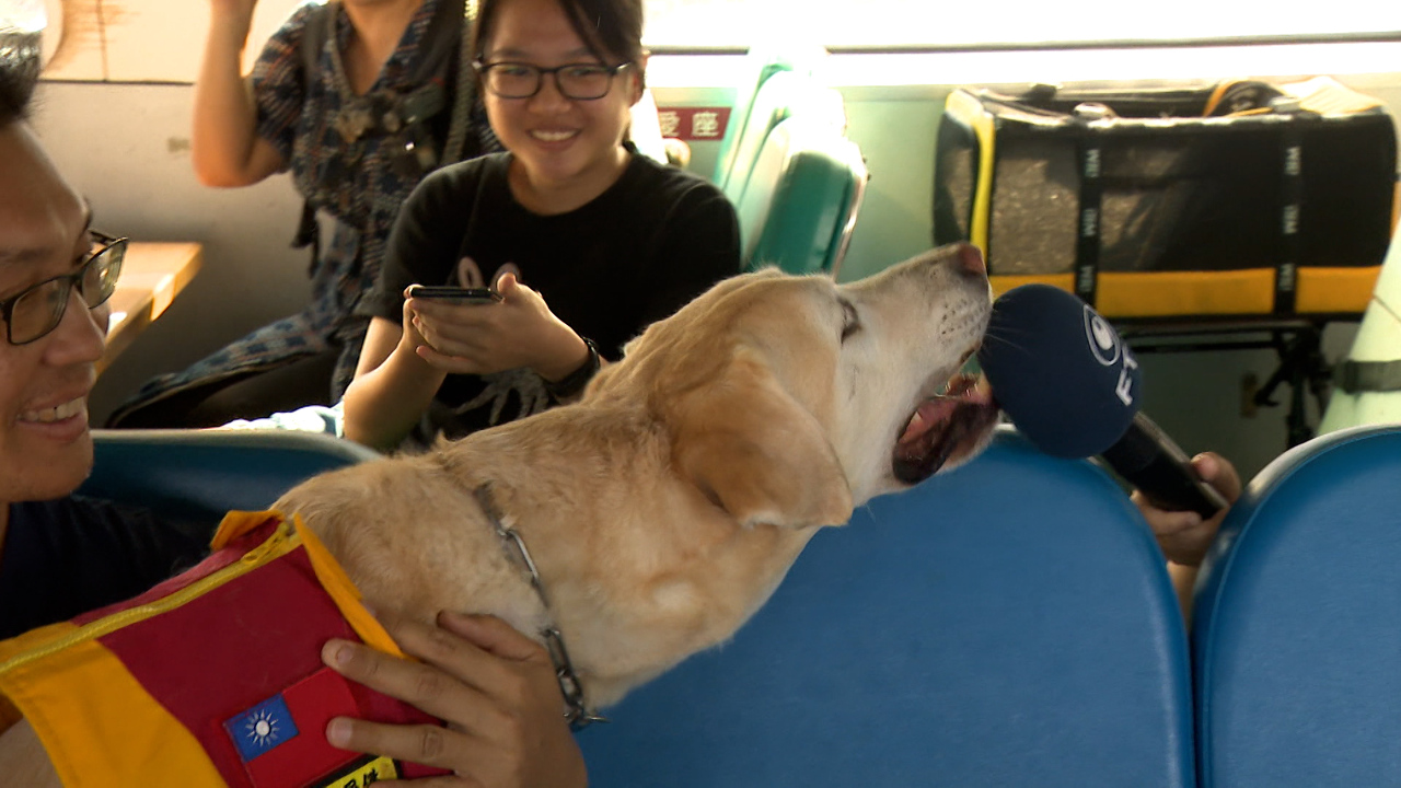高雄でペットのオリンピックが開催　災害救助犬ロジャーが旗手を務める