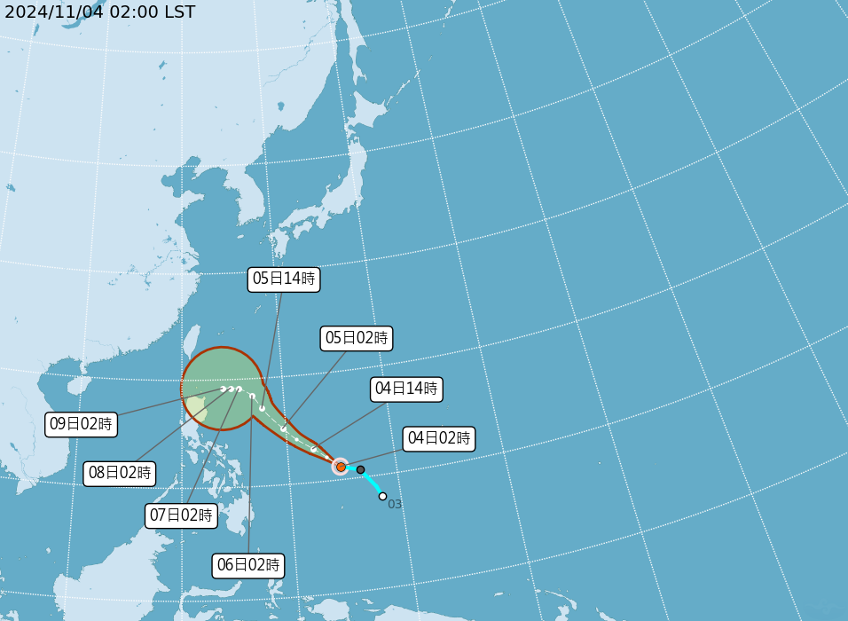 台風22号が発生、台湾接近の可能性も、今後の情報に注意を