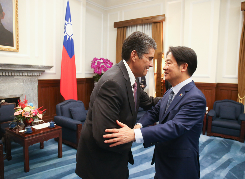 頼・総統、国交樹立国パラオ大統領再選に祝賀メッセージ、交流深化を期待