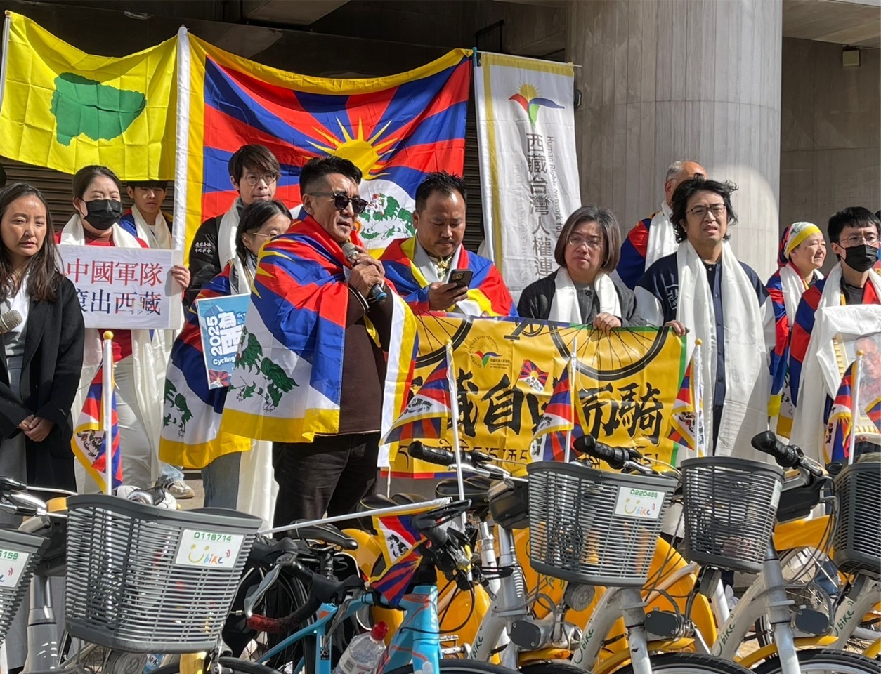 「チベット自由のためのサイクリング」15回目、台湾で人権支援