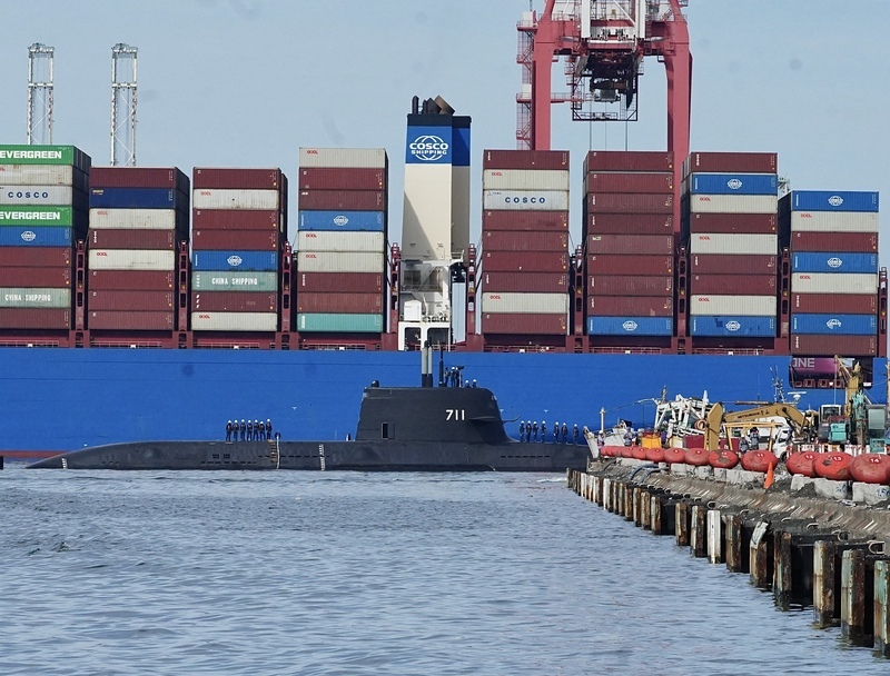 台湾初の国産潜水艦「海鯤艦」、6/17初の海上試験を実施
